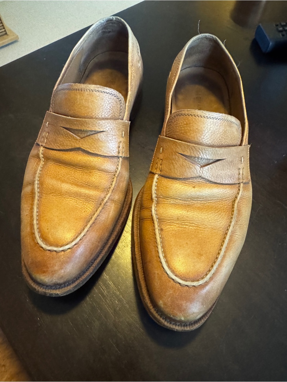 Magnani Tan Leather Loafers